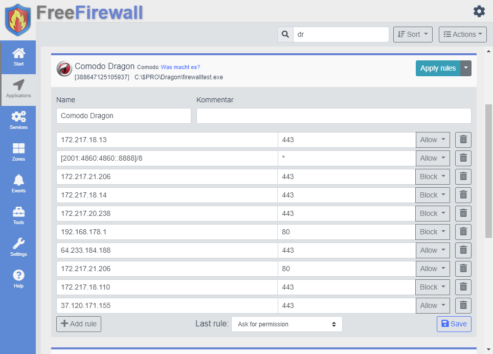 Free Firewall 2.6.2